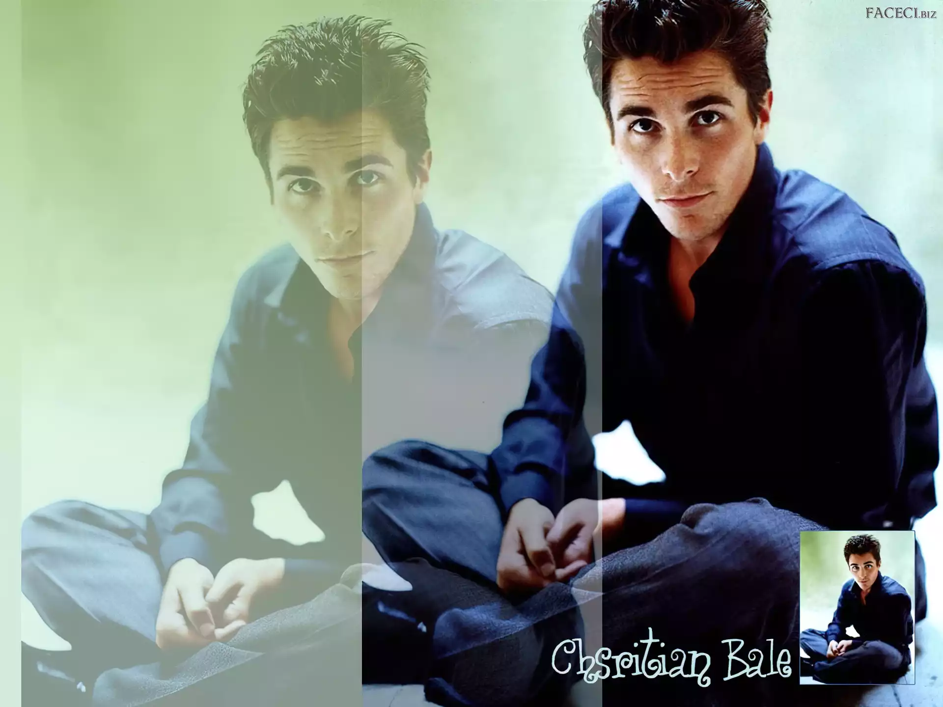 granatowa koszula, Christian Bale